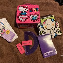 7 Pc    Hello       KittyBox A Crayon  Meyer Drawing Two Erase Two Tablet