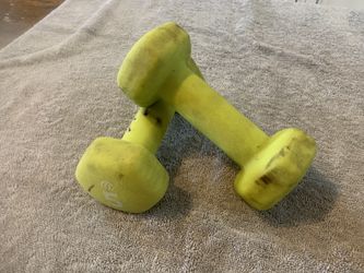 Set of two 5 lbs LB weight dumbbells dumbbell weights