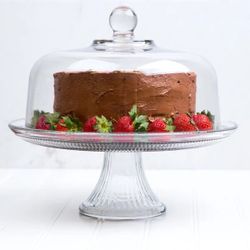 Glass Cake Stand & Punch Bowl 