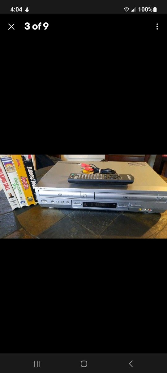WORKING Sony DVD player/video cassette recorder SLV - D300P Remote 4VHS Movies