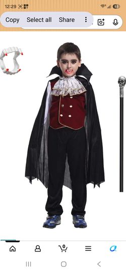 Boys Medium Vampire Costume $15