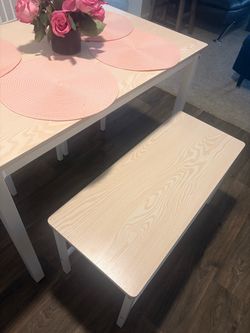 Small dinning table small bench and two chairs