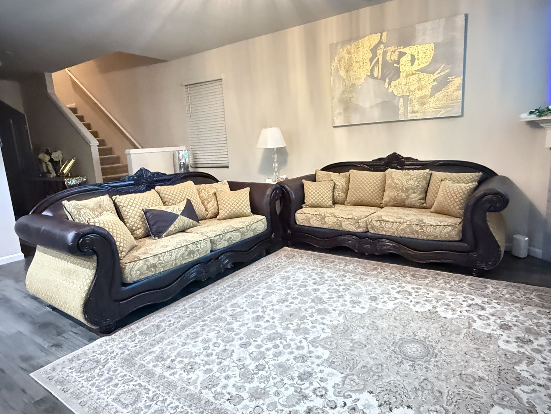 2 SOFA SET w/ END TABLES