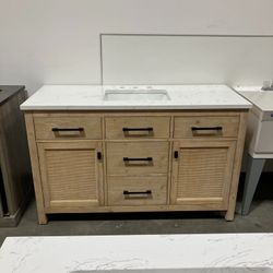 55" Bathroom Vanity Stone Countertop (Open Box)