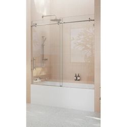 56-60  Wide 60" Higth Fully Frameless Sliding Doors Bathtub Door