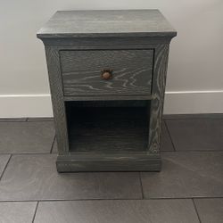 Pottery Barn Charlie Nightstand Table Gray