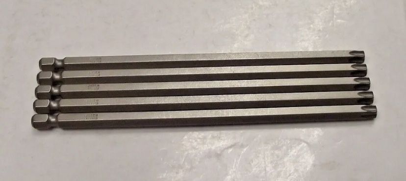 5 Pack Bosch 1(contact info removed)93 T40 Torx 6" Extra Hard Power Insert Bits