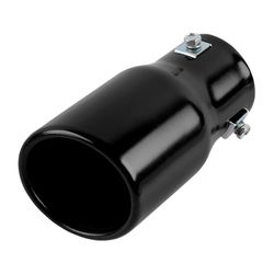 Brand New Universal Black Single Round Shape Car Exhaust Muffler Tip Straight Pipe 63mm 2.5‘’ Inlet