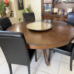 60inch round dining table with 6 chairs