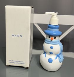 Avon Plastic Snowman Soap Dispenser Pump New