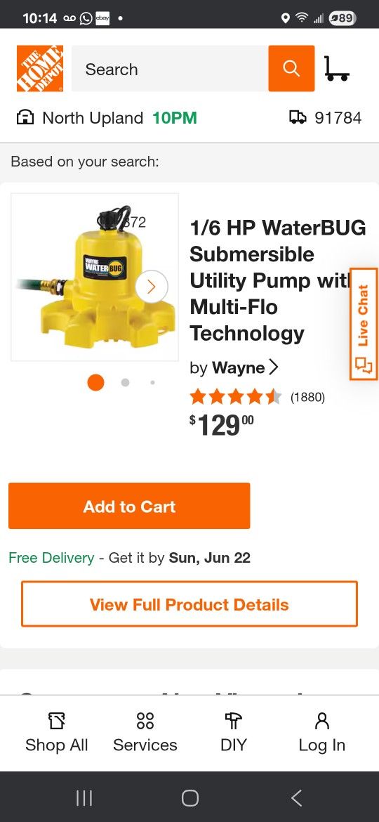 water bug water pump new