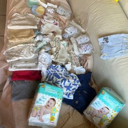Baby Boy Clothes And Diapers 