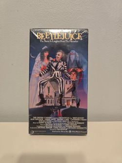 Beetlejuice 1991 slipcover VHS still in original wrapping