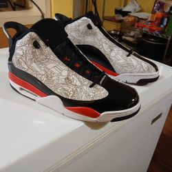 Jordans Dub Zero Red White Black Size 12 Brand New 