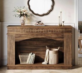 JW0893 47" Farmhouse Console Table, 2-Tier Sofa Table Entryway Table