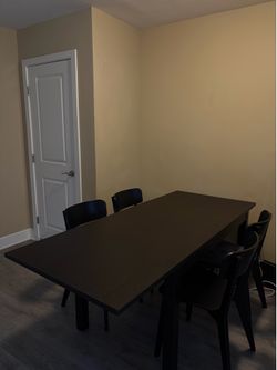 IKEA Black Extendable Dining Table + 4 Chairs