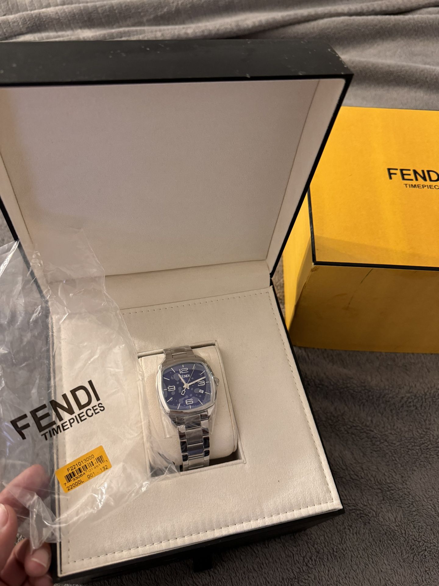 AUTHENTIC Fendi Men’s Luxury Designer Timepiece Watch with Box and Tags