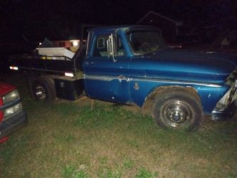 1965 Chevy c30 dump truck blue