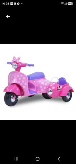 Disney Minnie Mouse Kids Ride-On Scooter with Sidecar