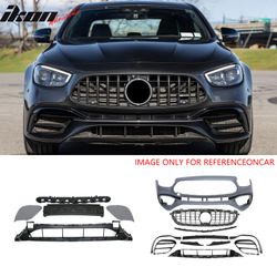 Fits 2021–2023 Benz E-Class W213 E63 Front Bumper Cover Kit W/ Chrome Trim Grille