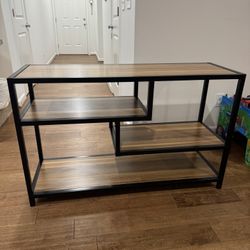 Console Table, Rustic 4-Tier Sofa Table with Storage Shelves, 47” Industrial TV Stand with for Living Room (Vintage Brown)