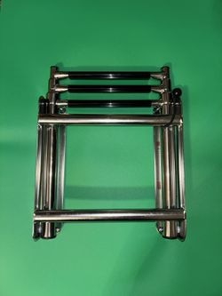 Amarine made boat ladder, 3 step under platform slide mount boat boarding ladder