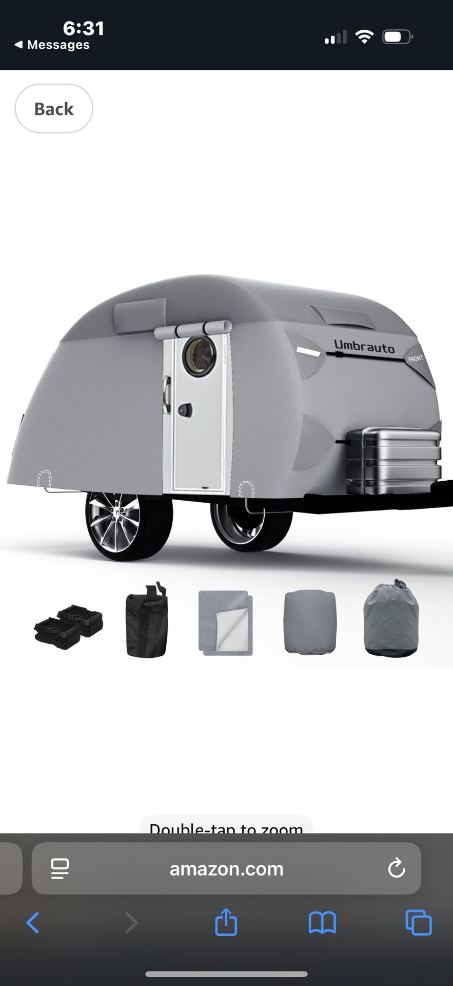 Umbrauto Teardrop Travel Trailer Cover