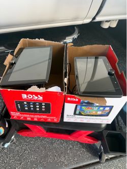 Boss car audio receiver double din single din floating display