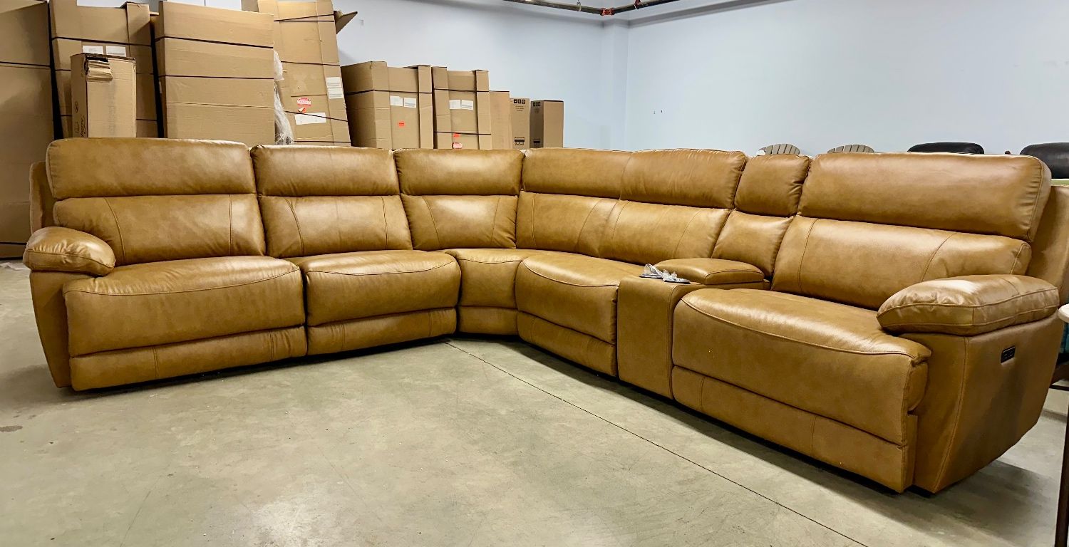 Power Reclining Leather Sectional - Delivery and Financing Available!