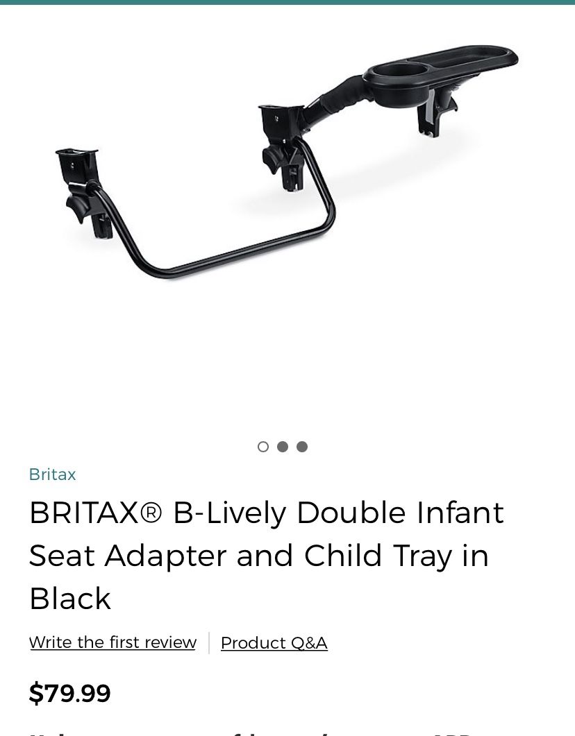 Britax B-lively double car seat adapter