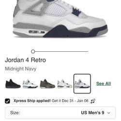 jordan 4s midnight navy
