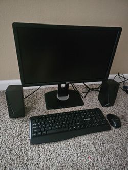 Monitor, Keyboard, Mouse, Speakers