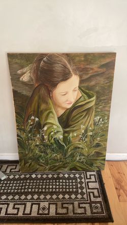 Original Oil Painting Portrait of a Young Woman