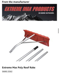 Extreme Max 5(contact info removed) Poly Roof Rake with 23" Blade