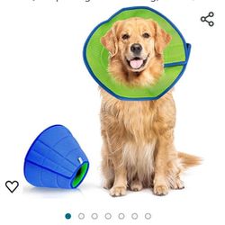 Extra Soft Dog Cone Alternative After Surgery, Breathable Dog Cones Size 5 Blue