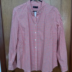 NWT Women’s Orange Button Up Shirt Size XL 