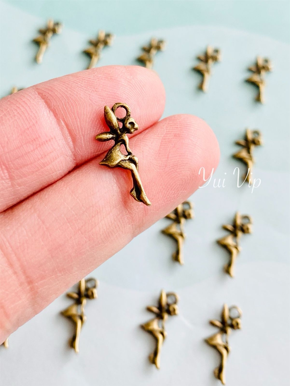 25 Antique Brass Fairy Charms