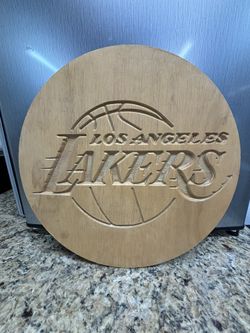 Lakers Wooden Carved Sign Picture Wall Hanging