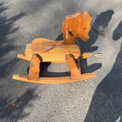 Old Wood Horse Rocker 