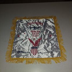 EXTREMELY RARE VINTAGE 1940'S WW11 AIR CORPS DUNCAN FIELD TEXAS SATIN PILLOW 