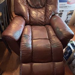 FREE La-Z-Boy Recliner/rocker Recycled Leather Saddle Brown