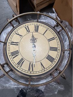 Vintage glass top clock table