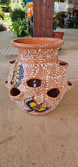 Strawberry Talavera Clay Pots, Planters, Plants. Pottery, Talavera $55 cada una