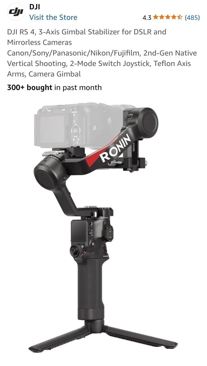Dji Rs4 With Smallrig Adjustable Sling