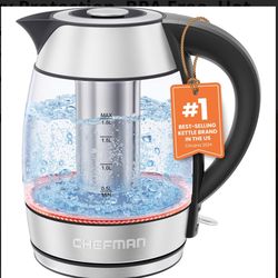 CHEF MAN Glass Electric Kettle $20
