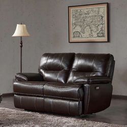 Leather Power Reclining Loveseat - Lowballers Blocked & Ignored 