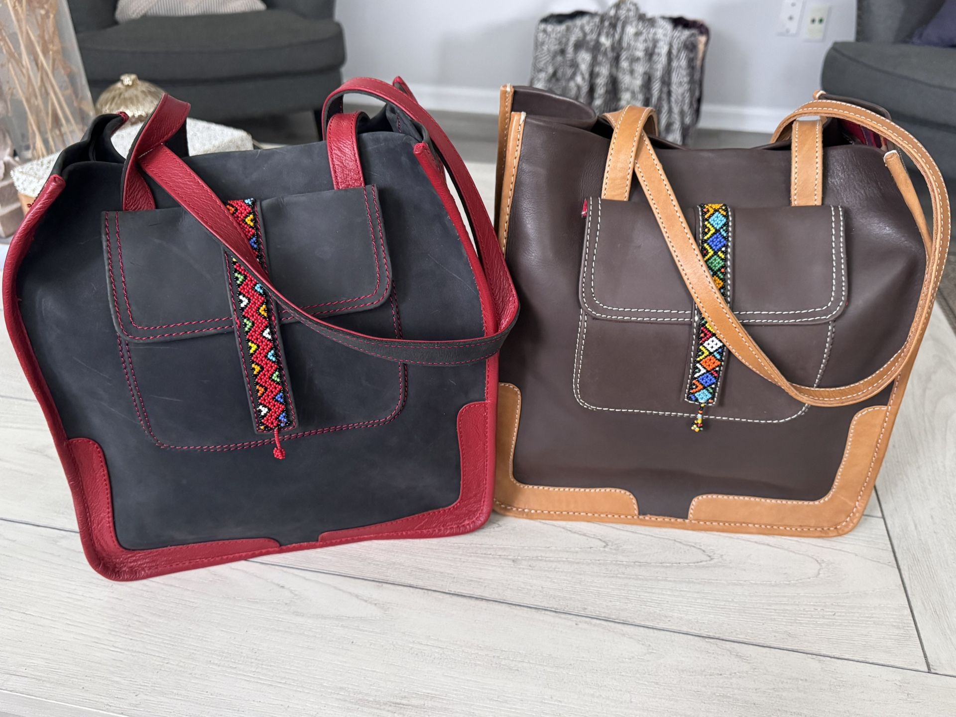 Handmade Nubuck Leather handbags