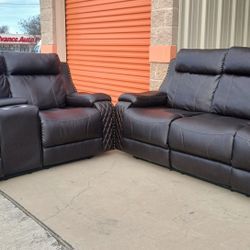 👀💢Power Leather Recliners Set ✨️