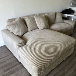 New Corduroy Sectional In Box 50% Off- Finance Available $49 Down 