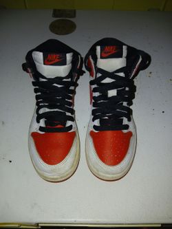 Nike High-Top Sneakers White Orange Black